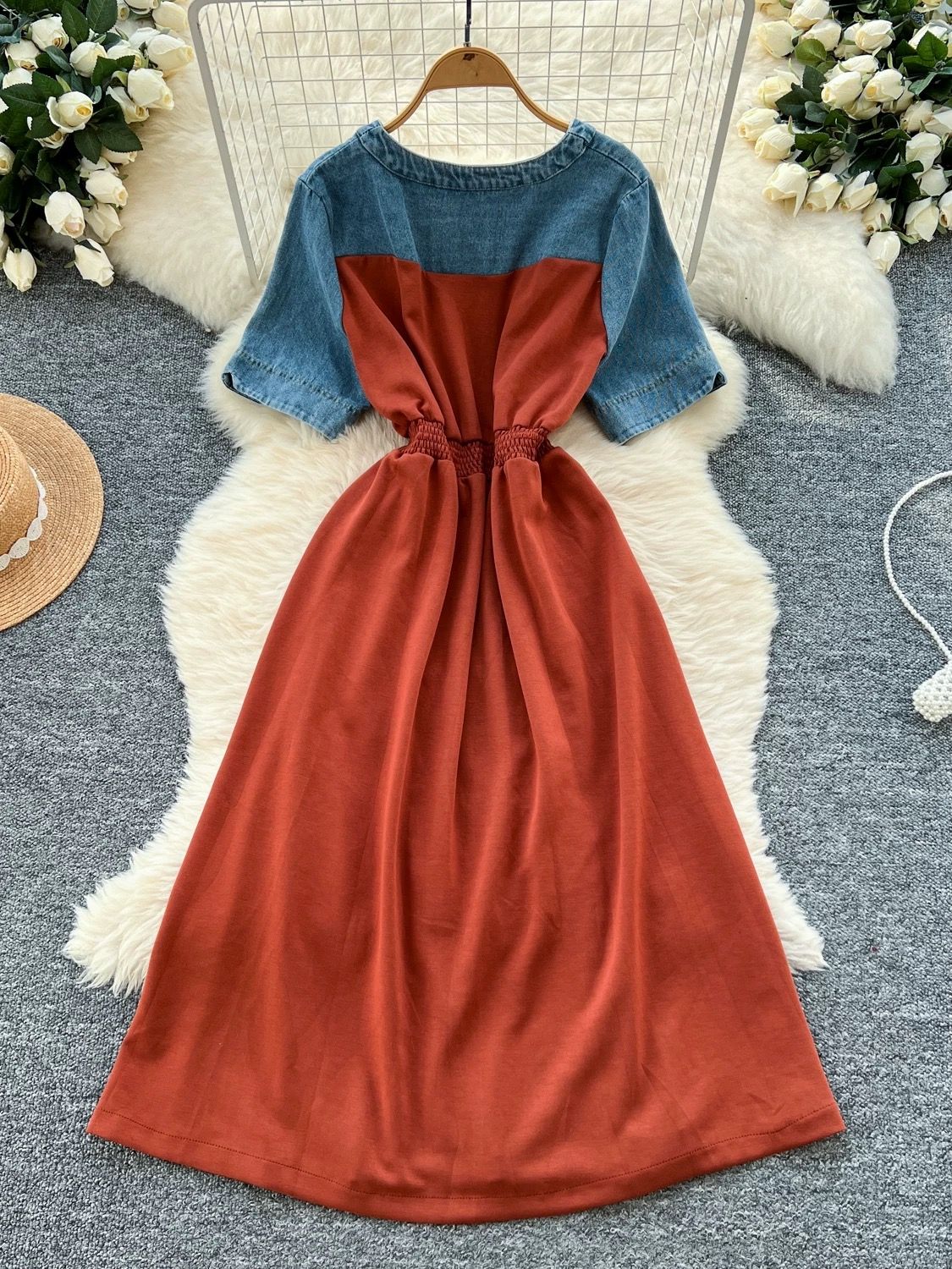 Only one for me denim dress DD93 image