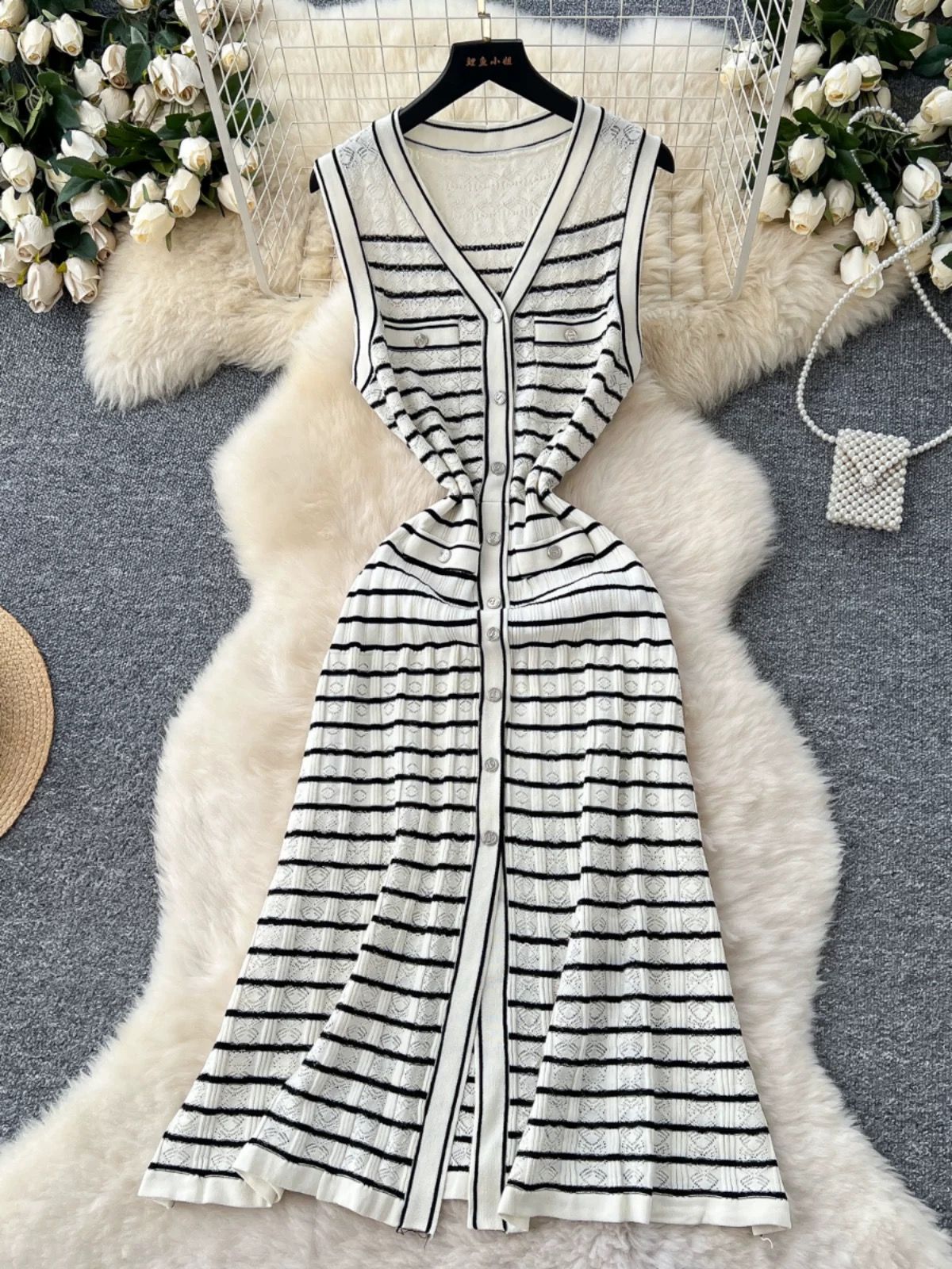 Holding onto you ribbed dress CD839 image