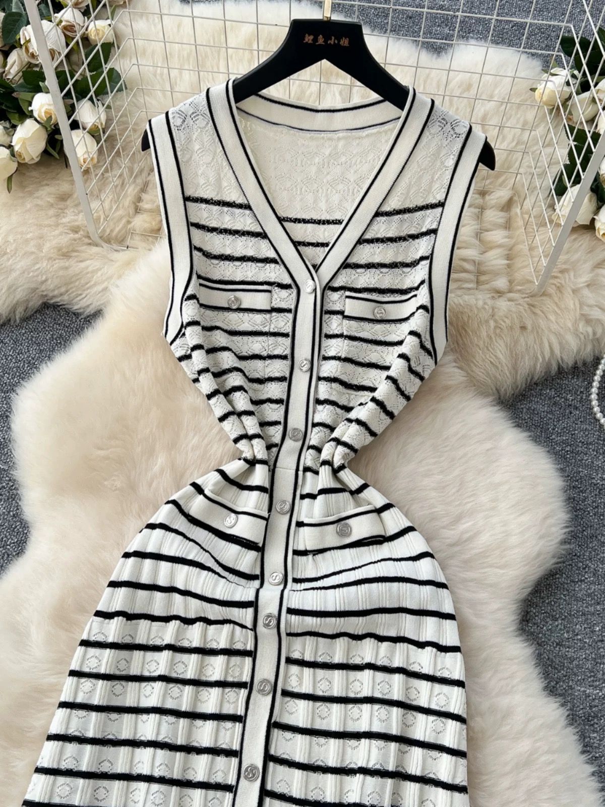 Holding onto you ribbed dress CD839 image