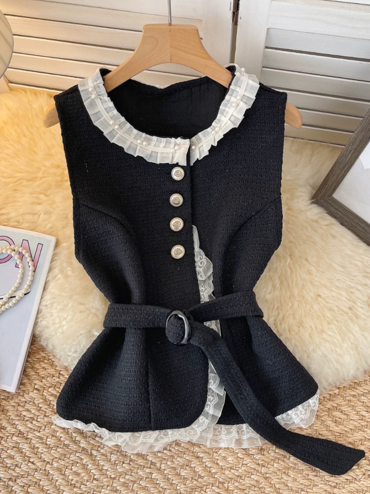 Newyork beauty waist coat style top FTO342 image