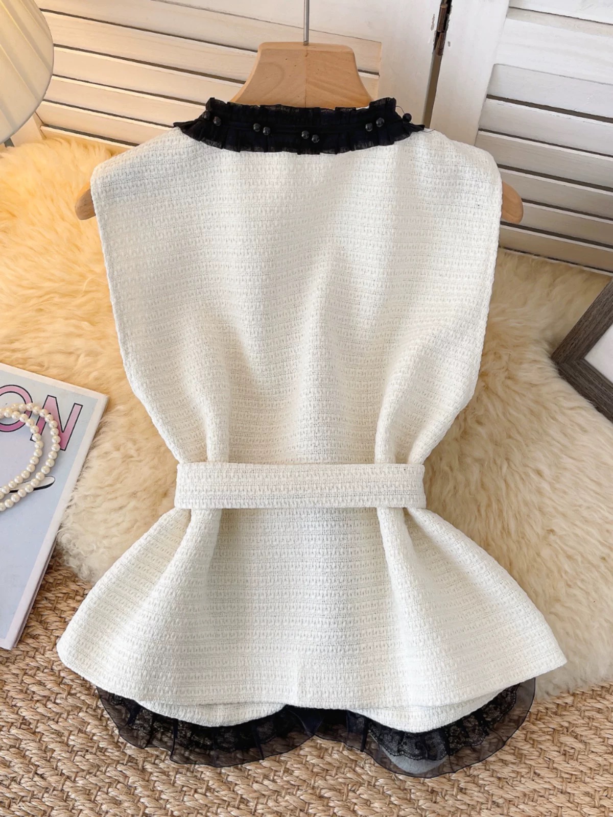 Newyork beauty waist coat style top FTO342 image