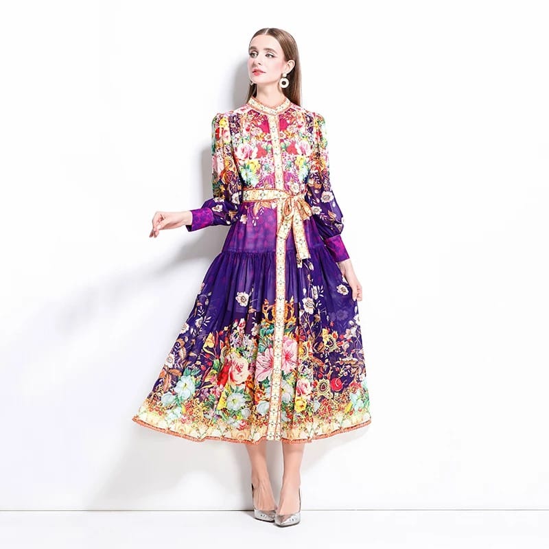 Her moment to shine print Dress ED186 image