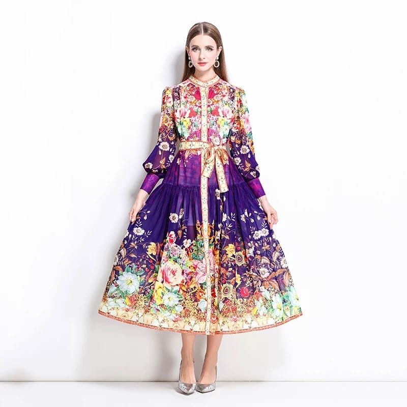 Her moment to shine print Dress ED186 image
