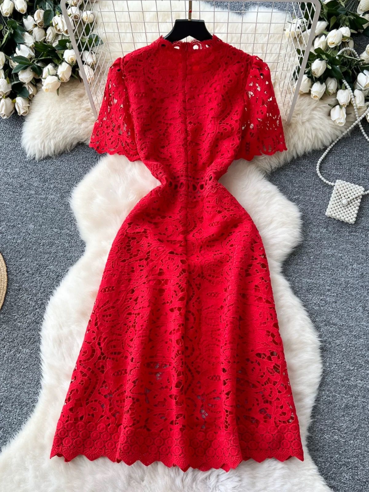 Flowing freely lace dress FD629 image