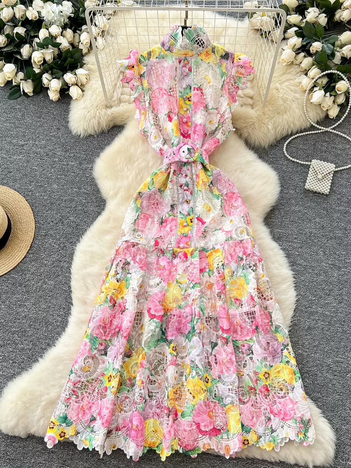Preppy chic lace dress FD1319