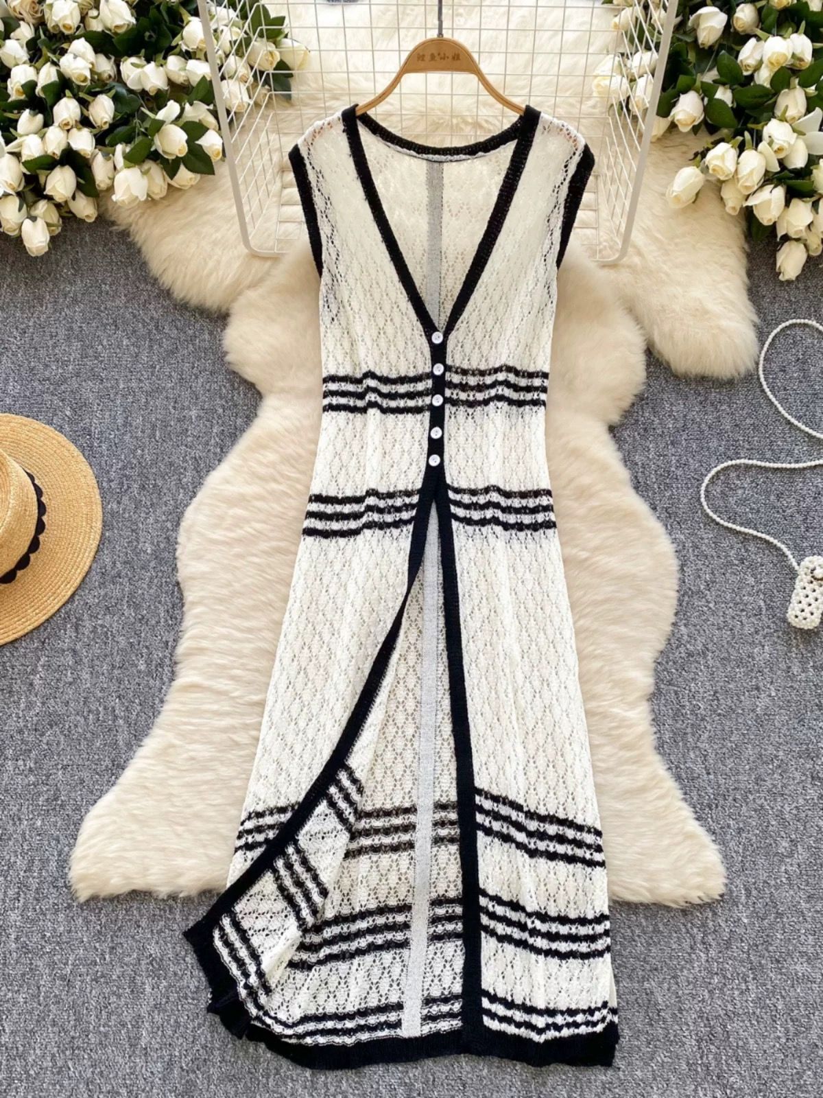 All caught up knitted kimono KM133 image