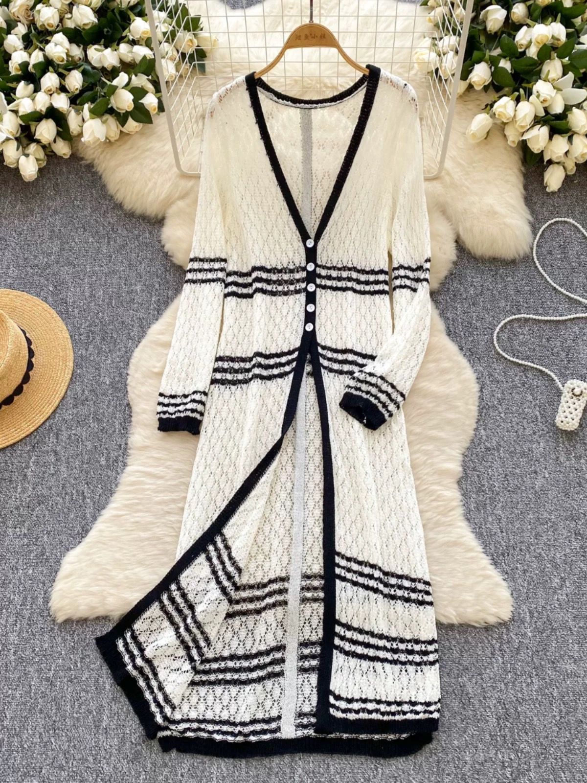 Take a hint knitted kimono KM132 image