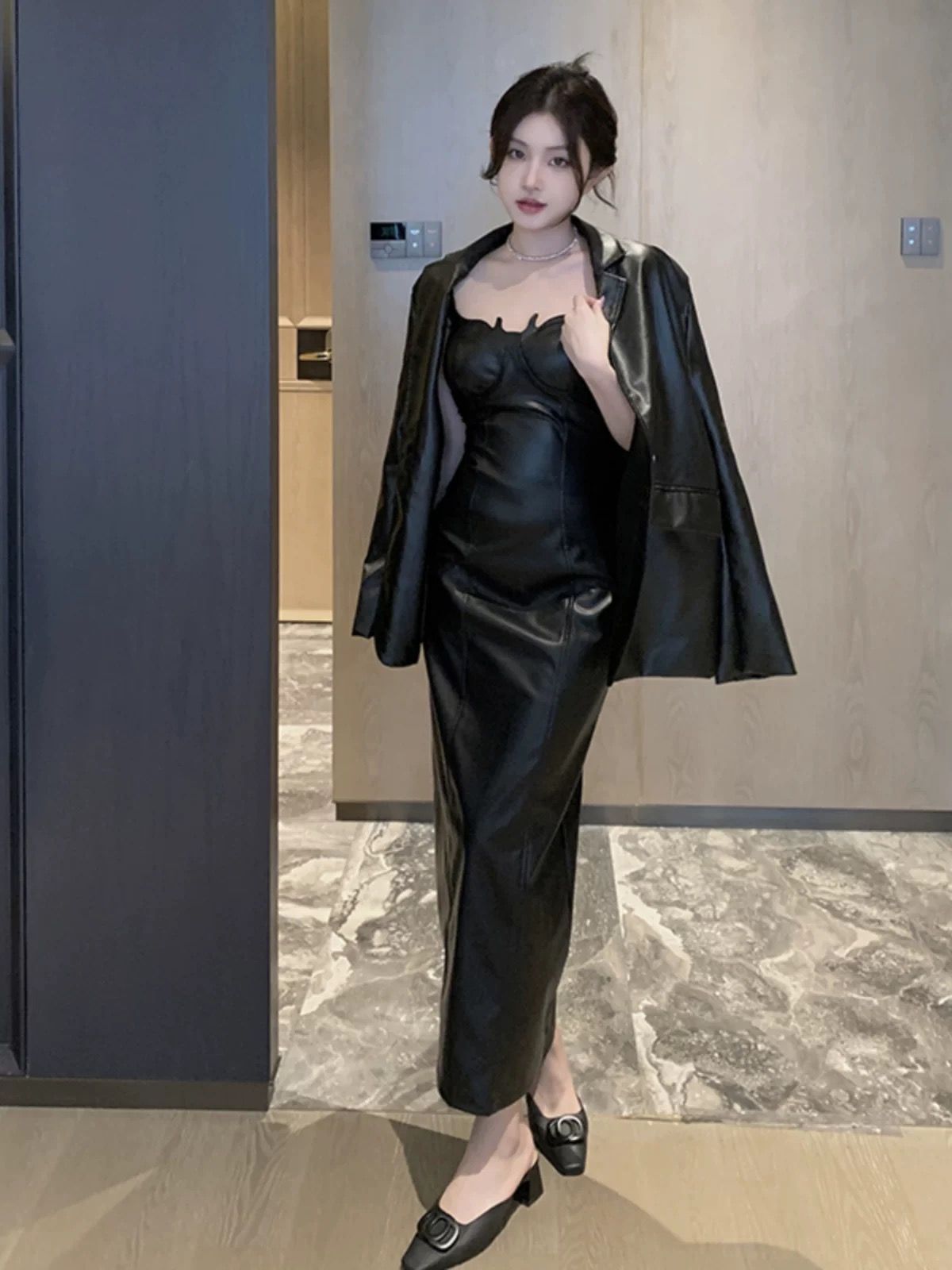 Out of the ordinary leather dress CBC1360 image