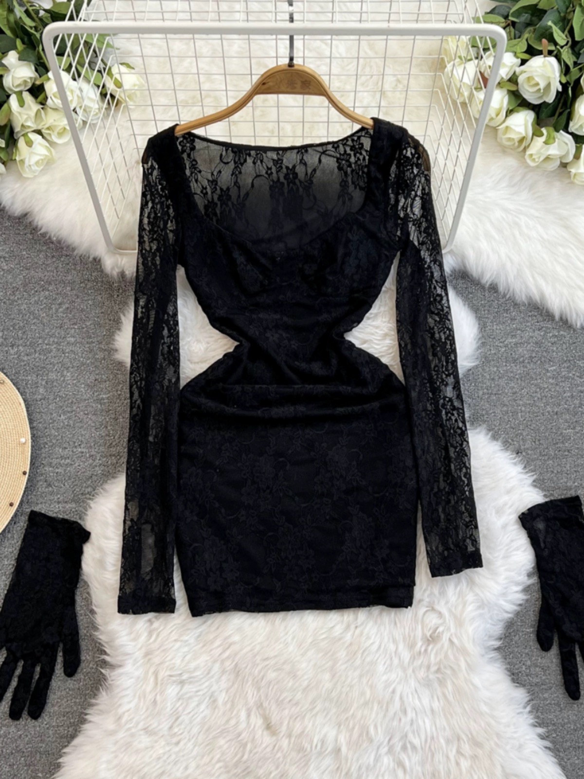 Cut him off lace dress CBC923