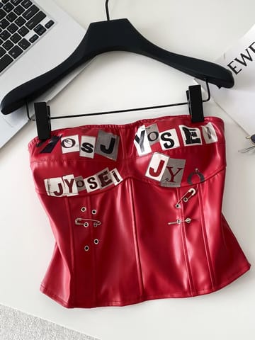 Natasha leather top CTO707