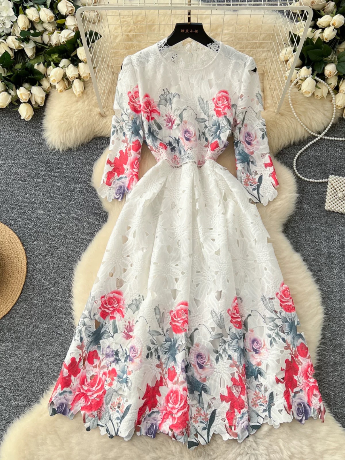 You are a firework lace dress FD1126