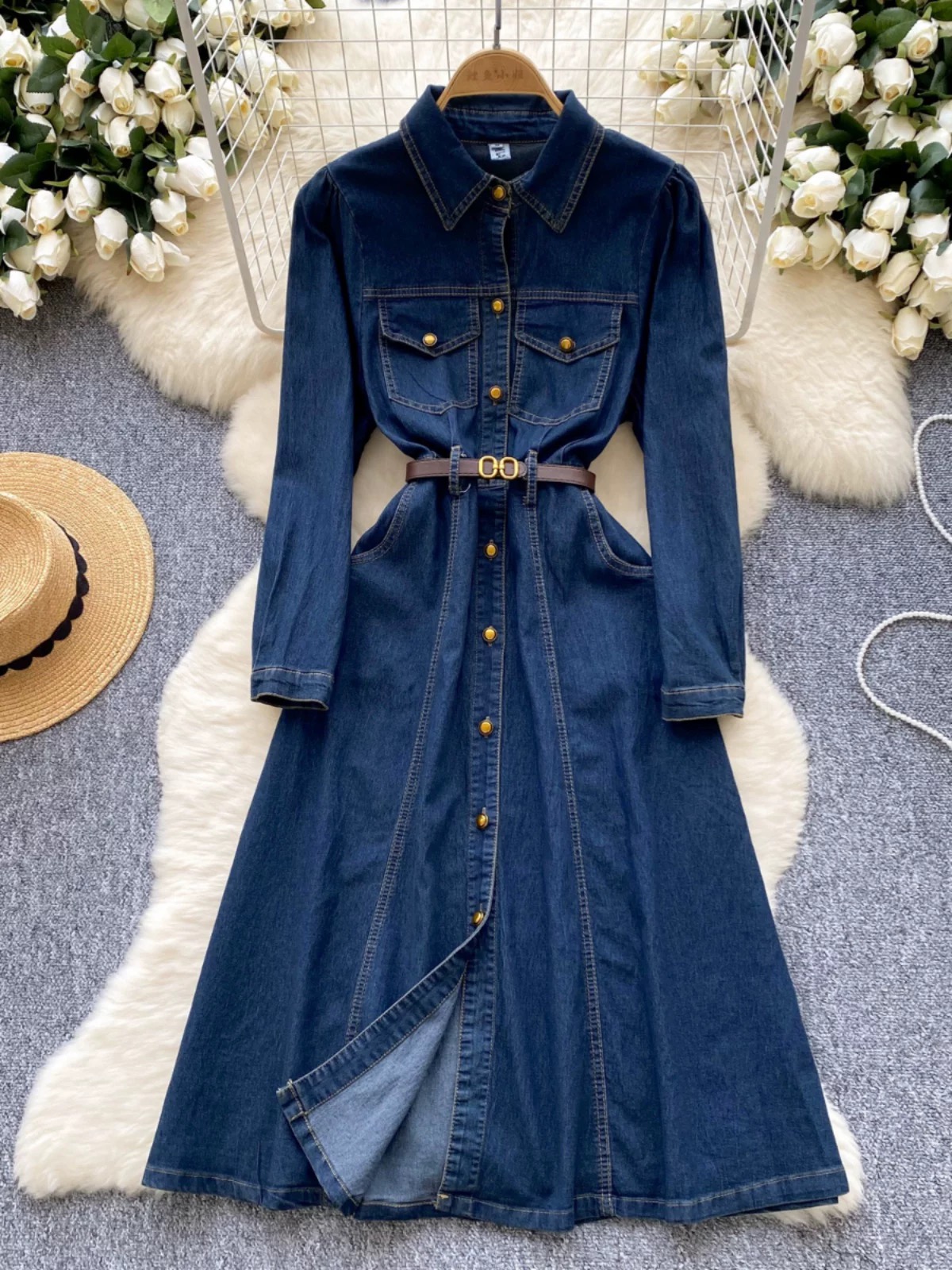 In my auntie era dress & belt DD120