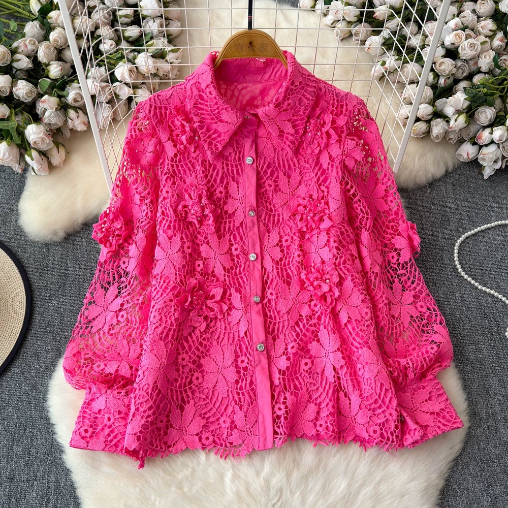 Getting into it lace blouse BE435 image