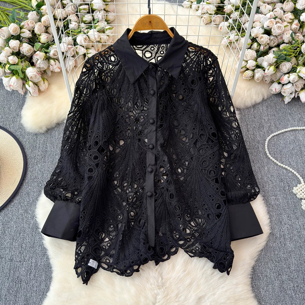 Covert operation lace blouse BE442 image