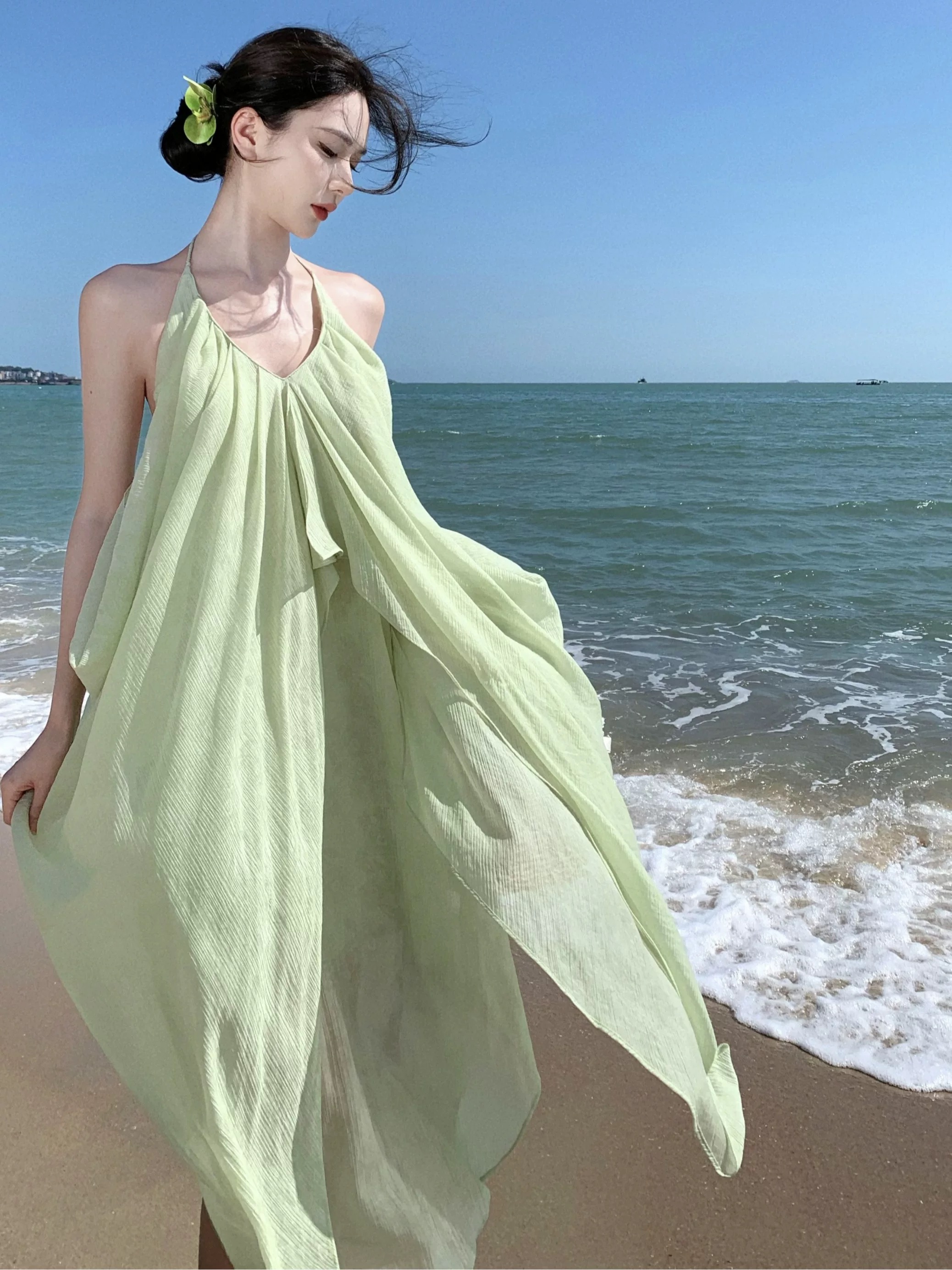 Palm beach ocean dress CD1156