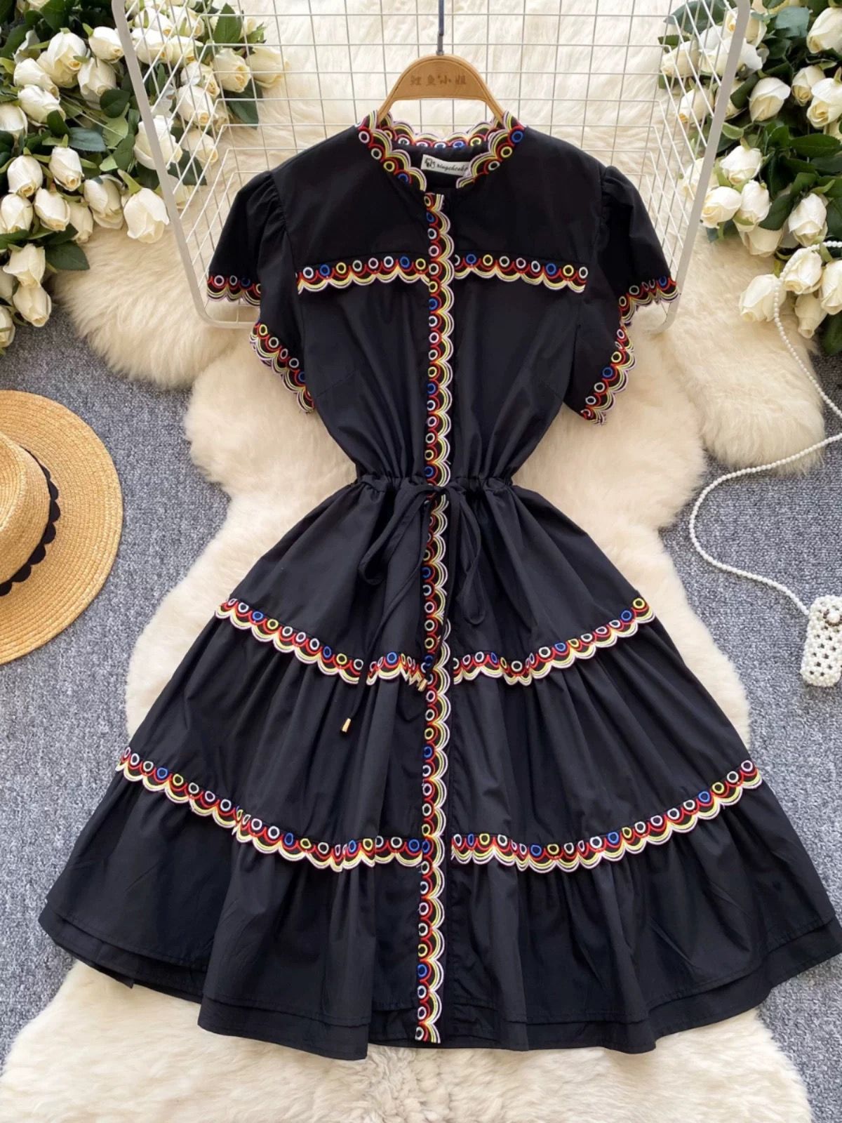 Casual feelings embroidery dress CD2078 image
