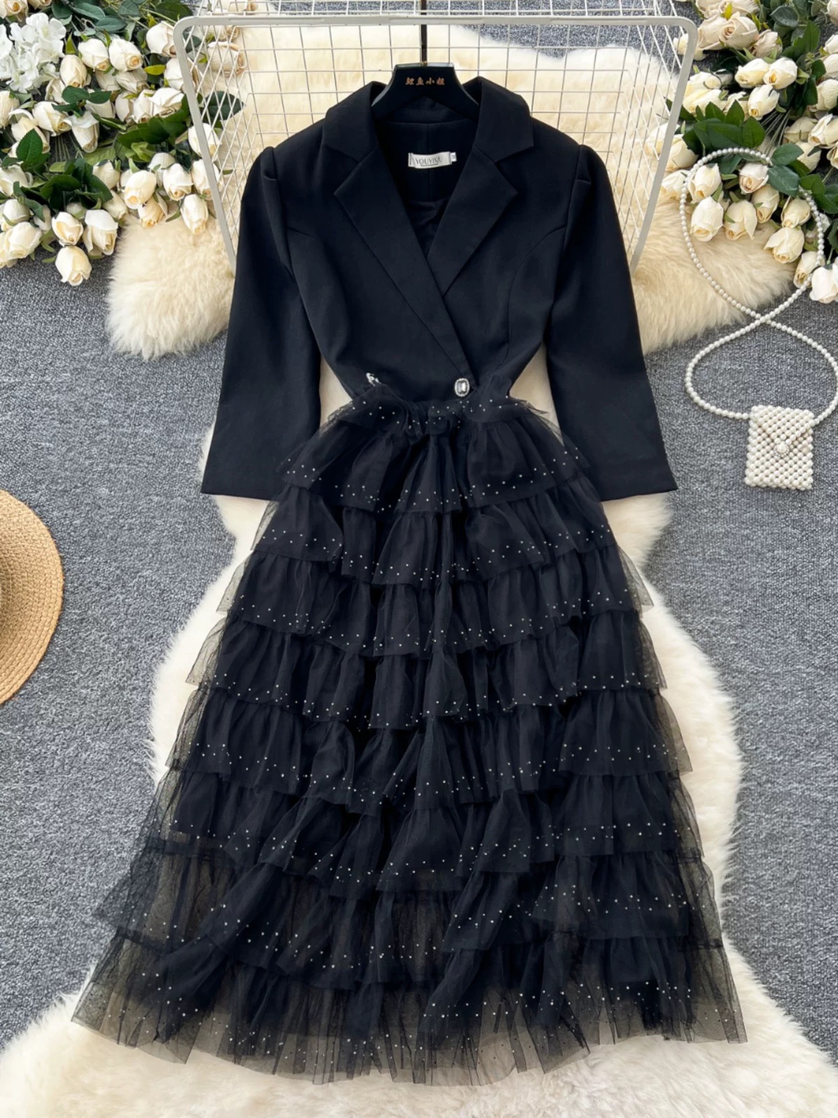 Alora suit ruffle dress FD1355