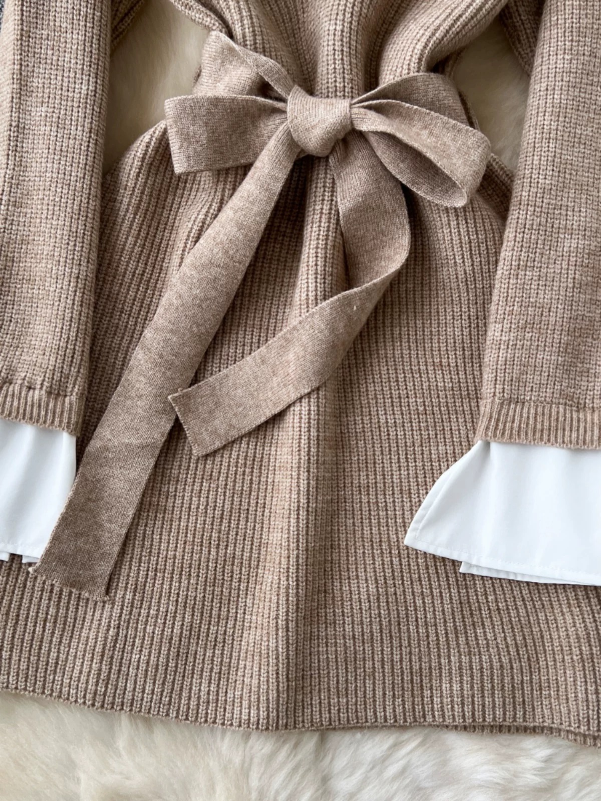 Got plans tonight knitted shirt dress SD146 image