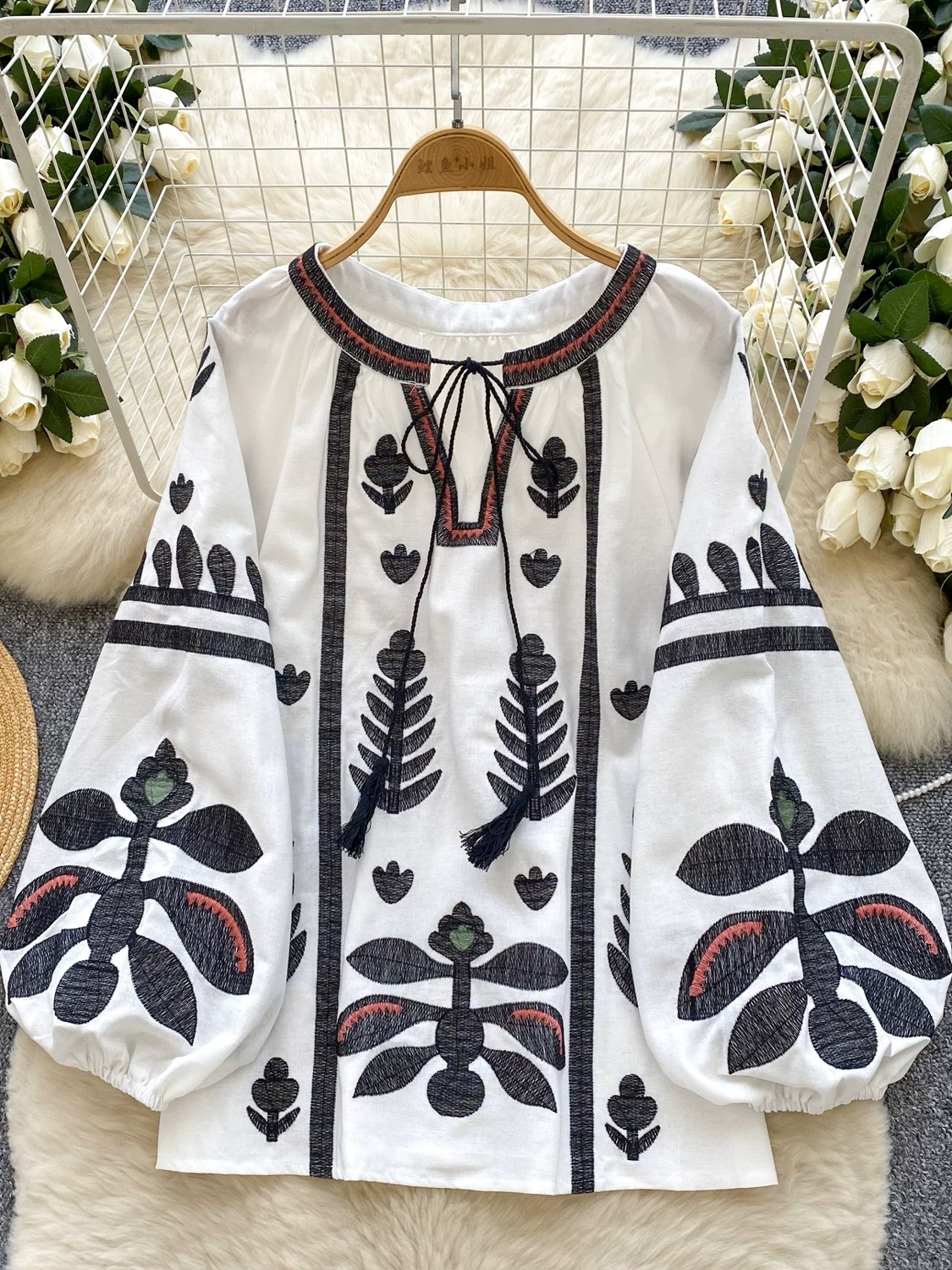 Feels good been bad embroidery top CTO347