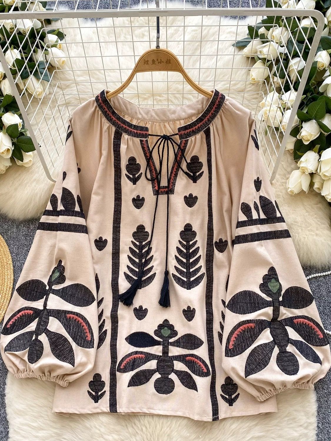 Feels good been bad embroidery top CTO347 image