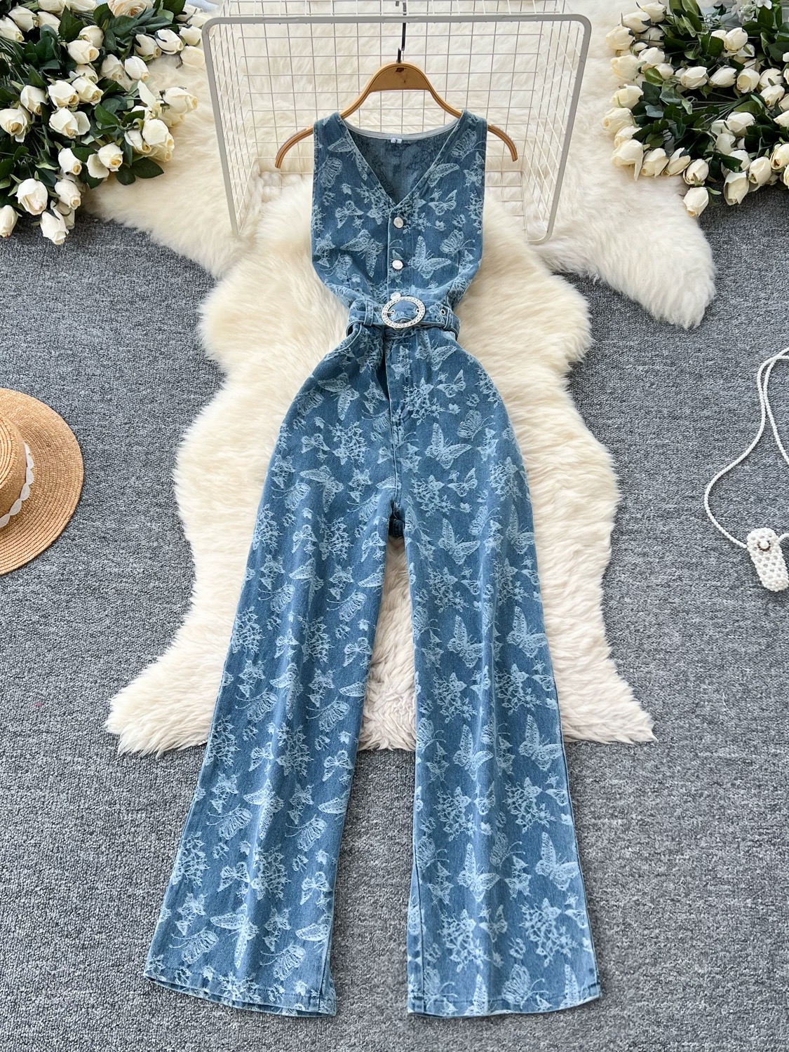Fits like a glove denim overalls  DJS111