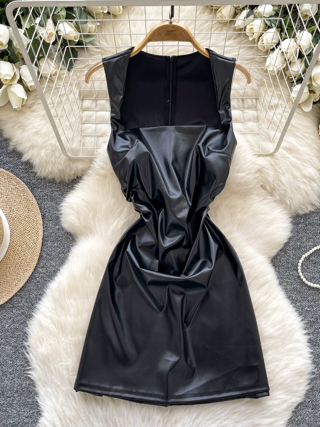 All pretty leather dress CBC1215