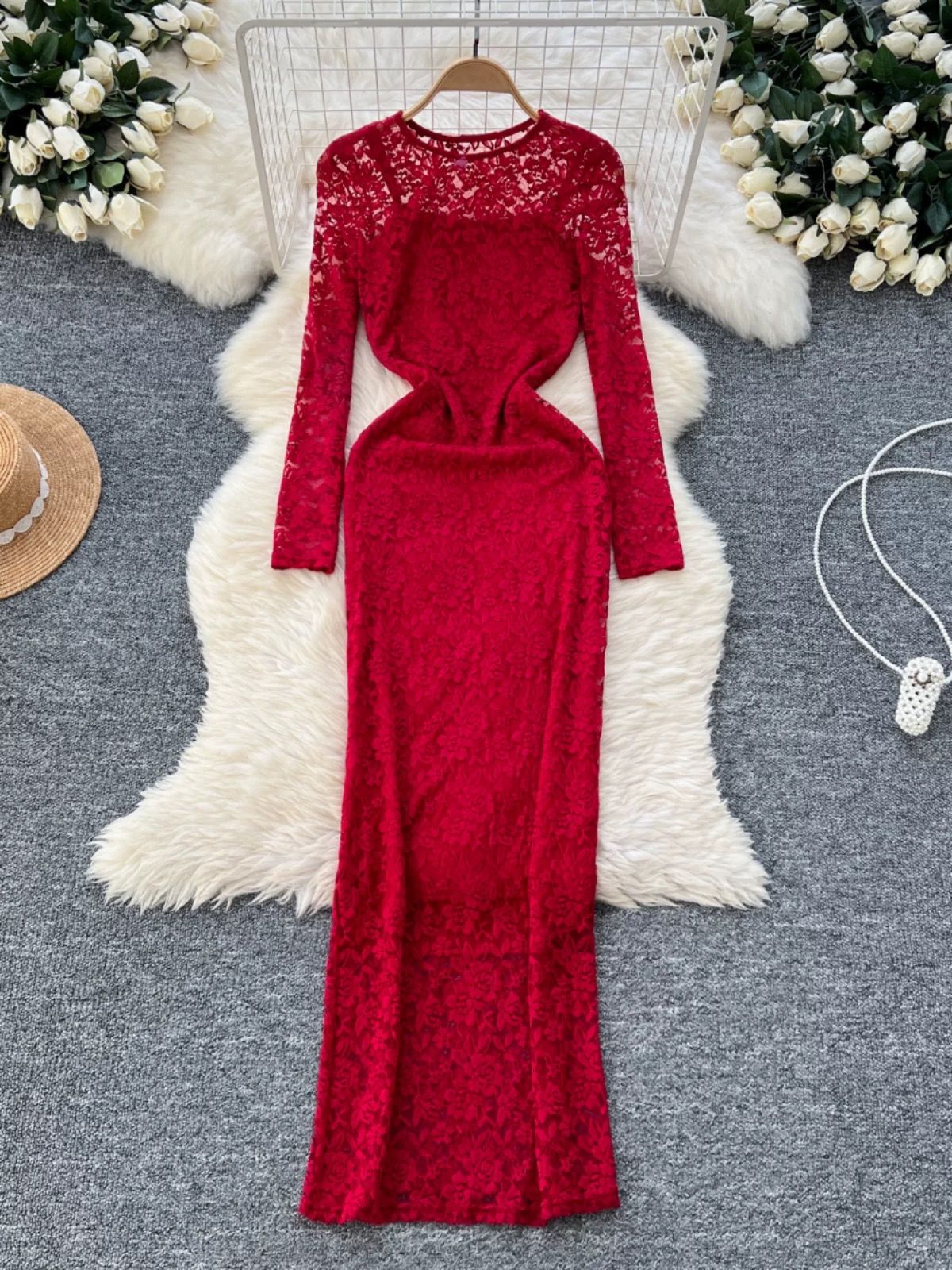 Meet my expectations lace dress FBC411 image