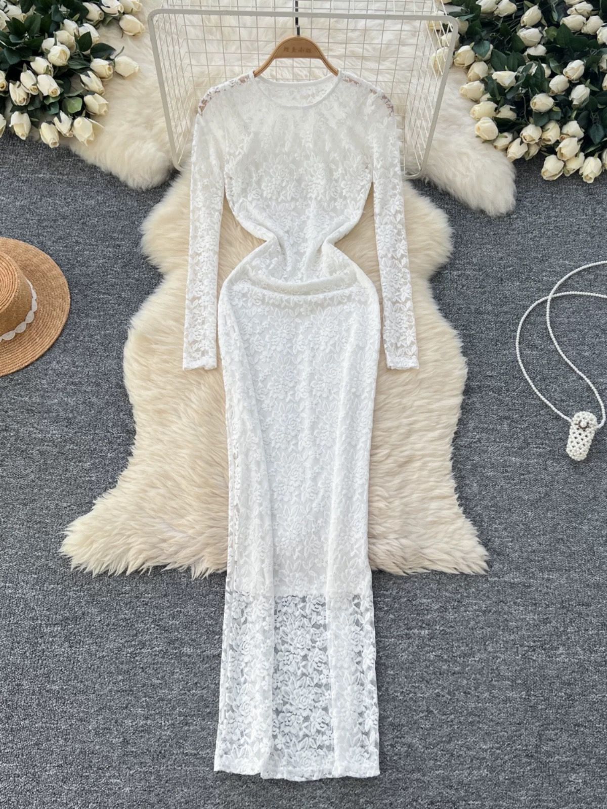 Meet my expectations lace dress FBC411 image