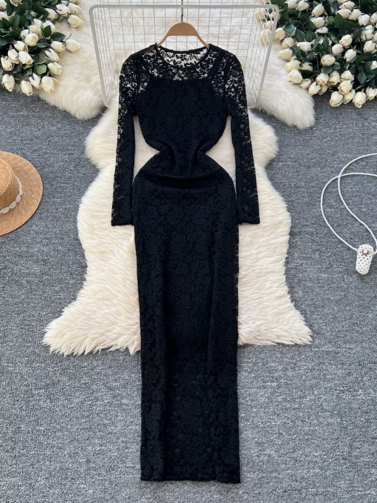 Meet my expectations lace dress FBC411 image