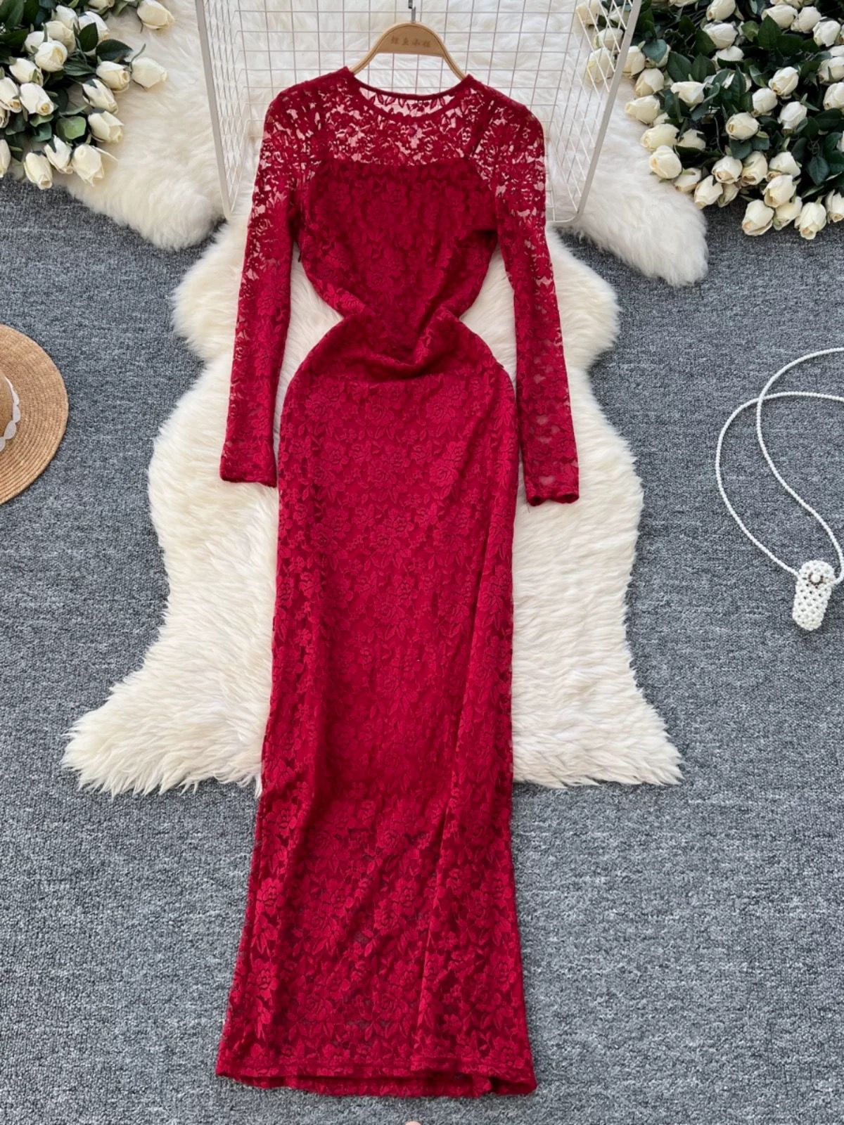 Meet my expectations lace dress FBC411 image