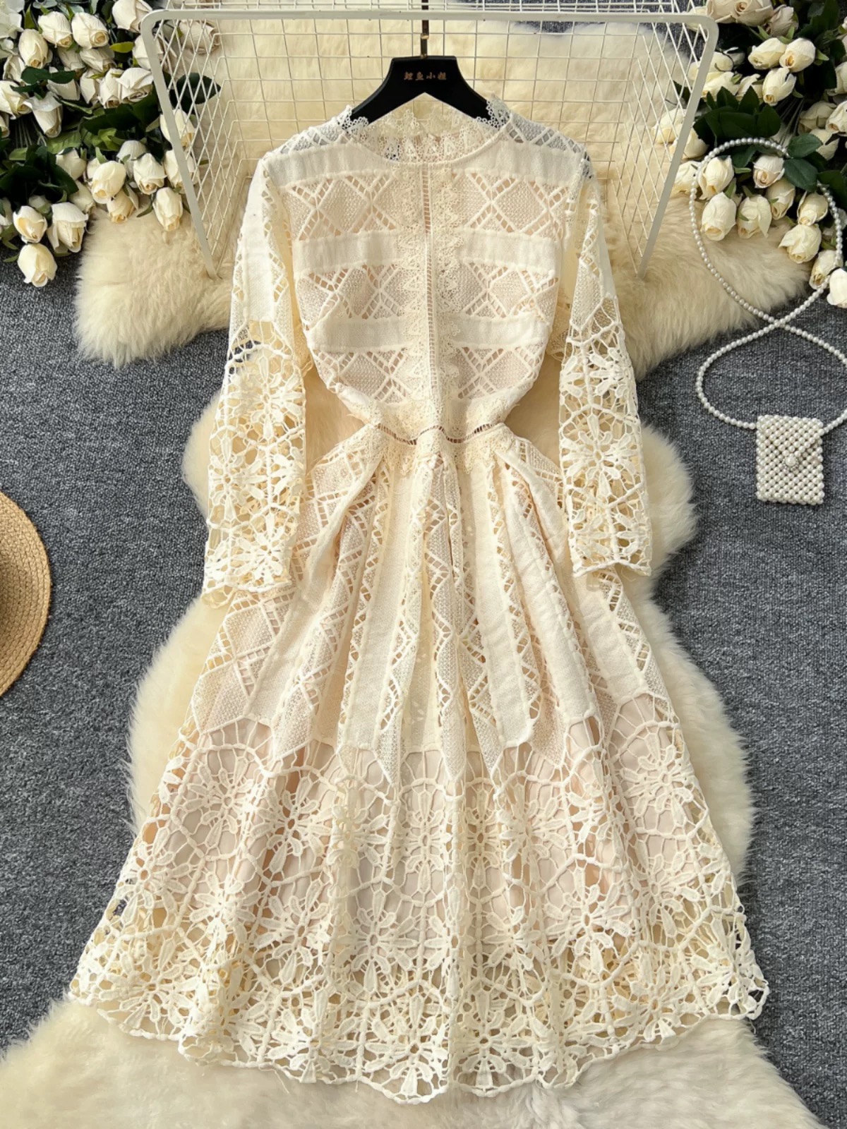 Around the track lace dress FD1156