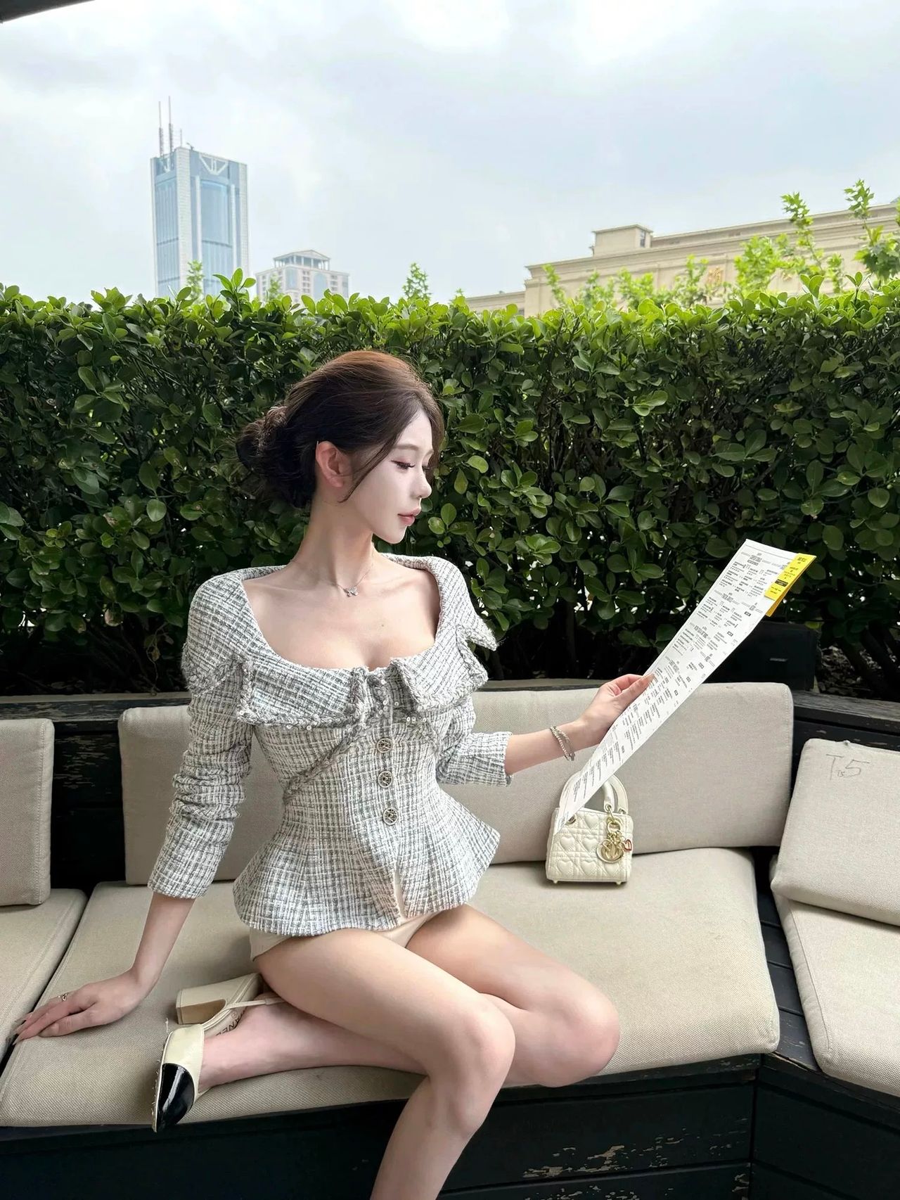 Keep it chic tweed top FTO310 image