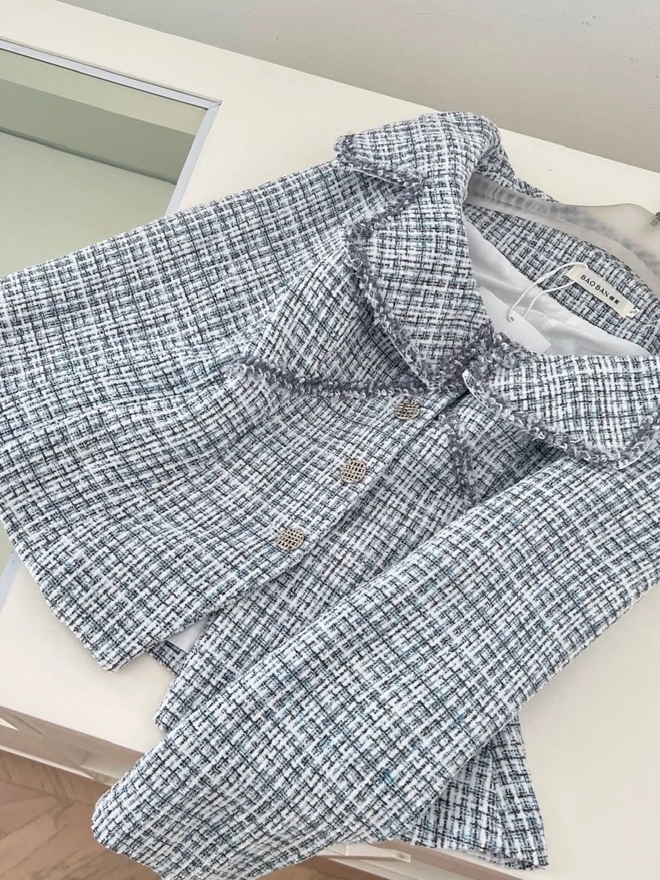 Keep it chic tweed top FTO310 image