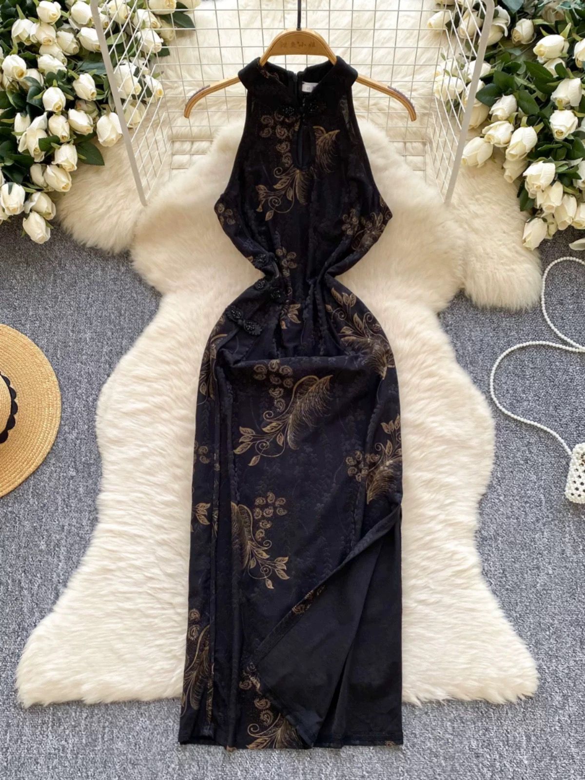 Asian side qipao dress Q233 image