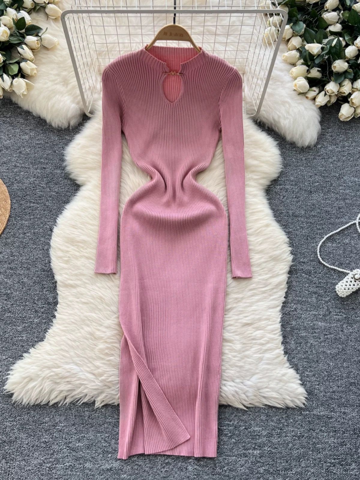 Pushing through knitted dress KBC262 image