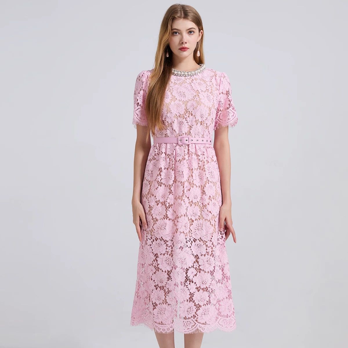 Grab a glass lace dress FBC298 image