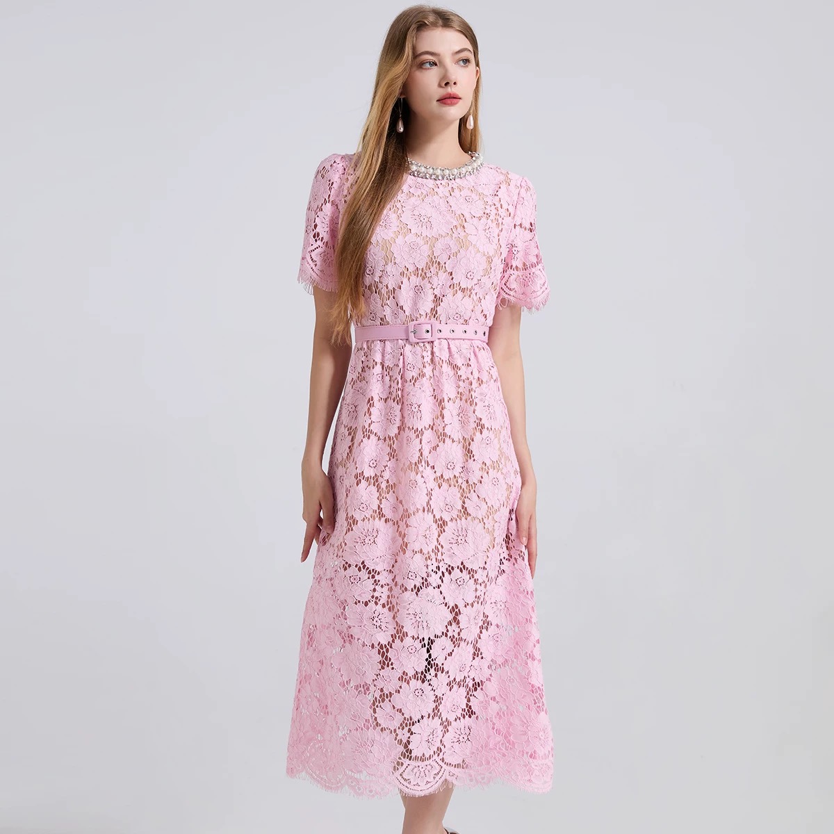 Grab a glass lace dress FBC298 image