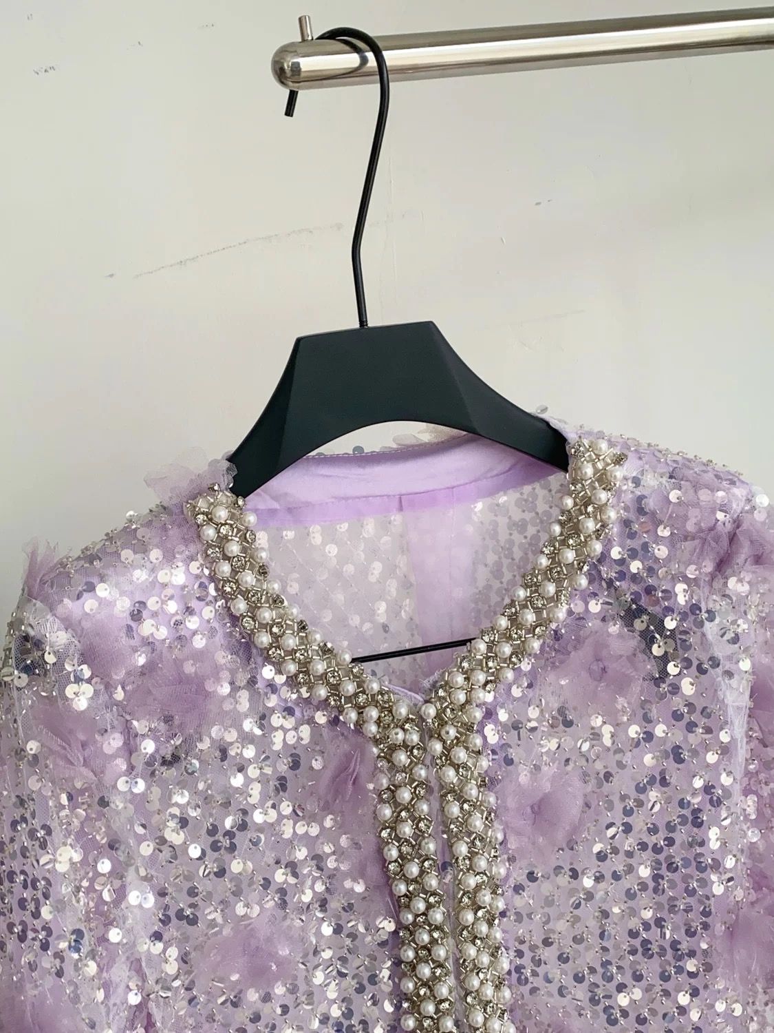 Call out embellished sequin top FTO260 image