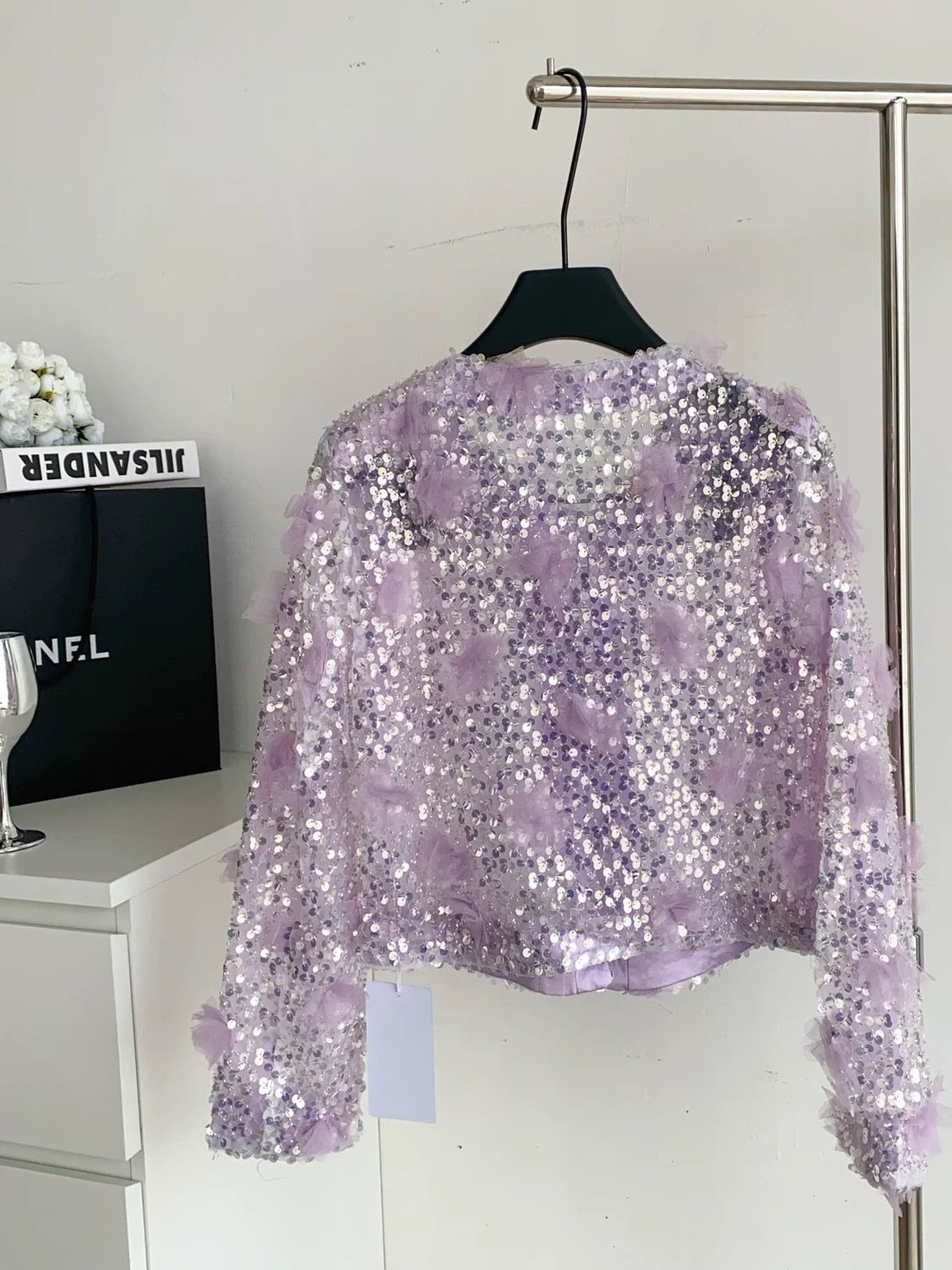 Call out embellished sequin top FTO260 image