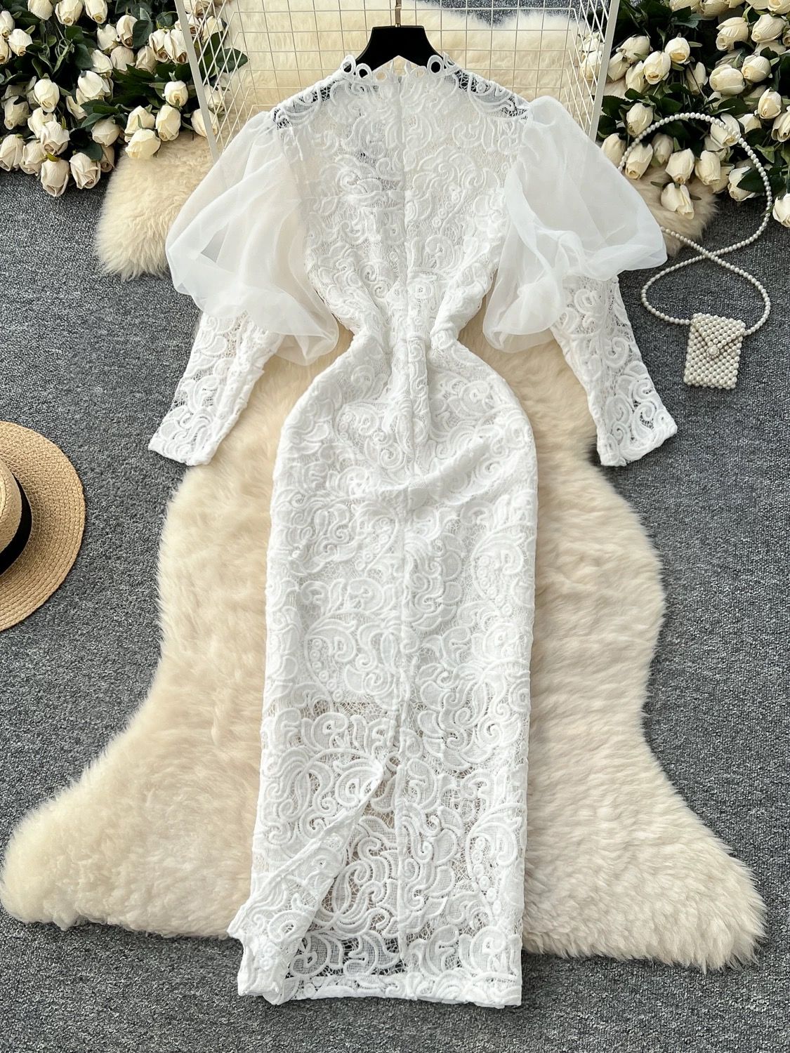 Eye of fashion lace dress EBC279 image