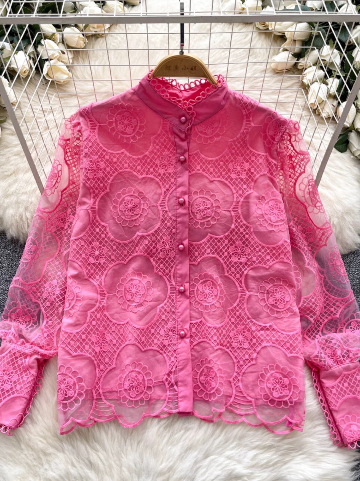 Blazing summer lace blouse BE423 image