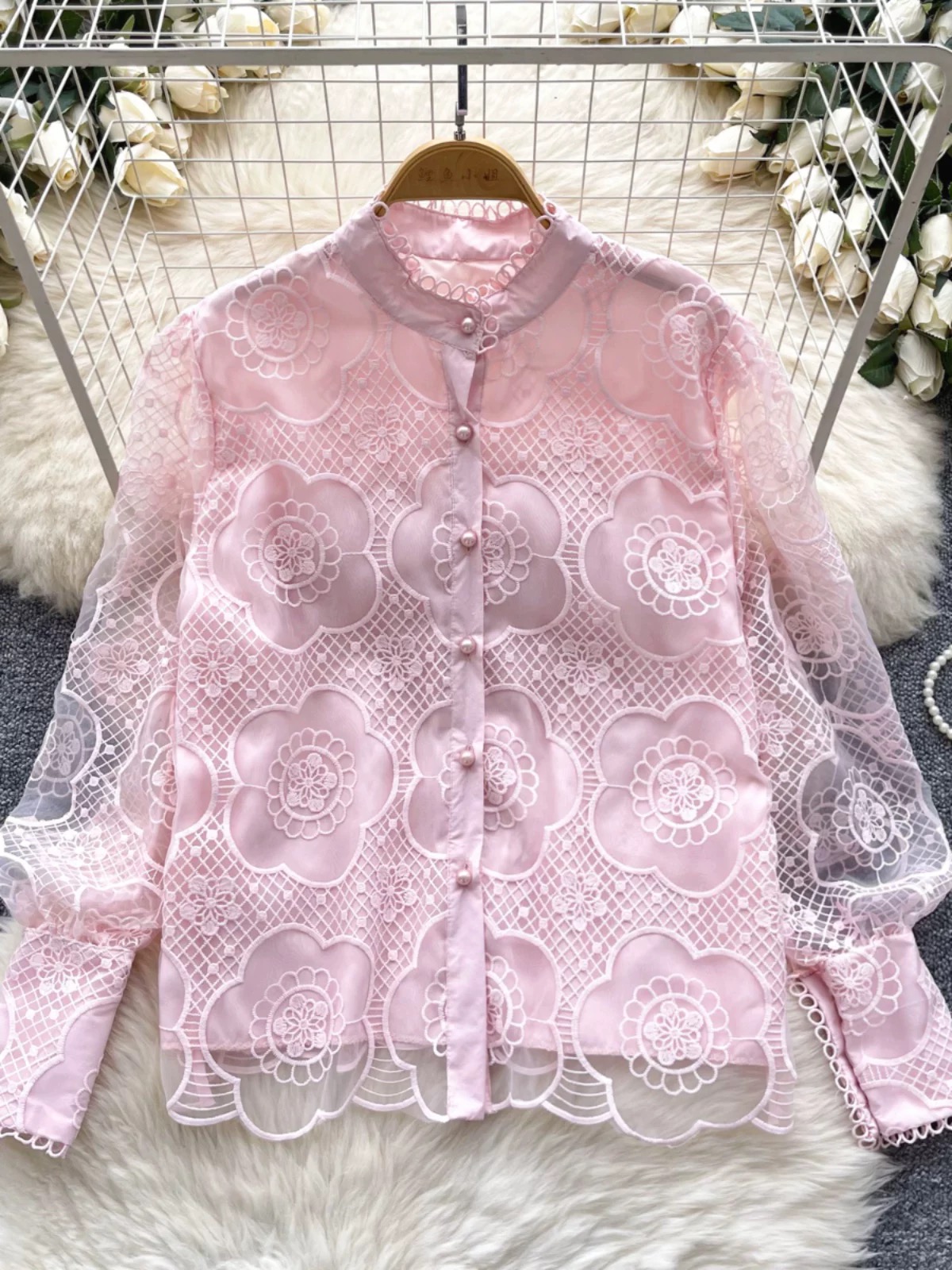 Blazing summer lace blouse BE423 image