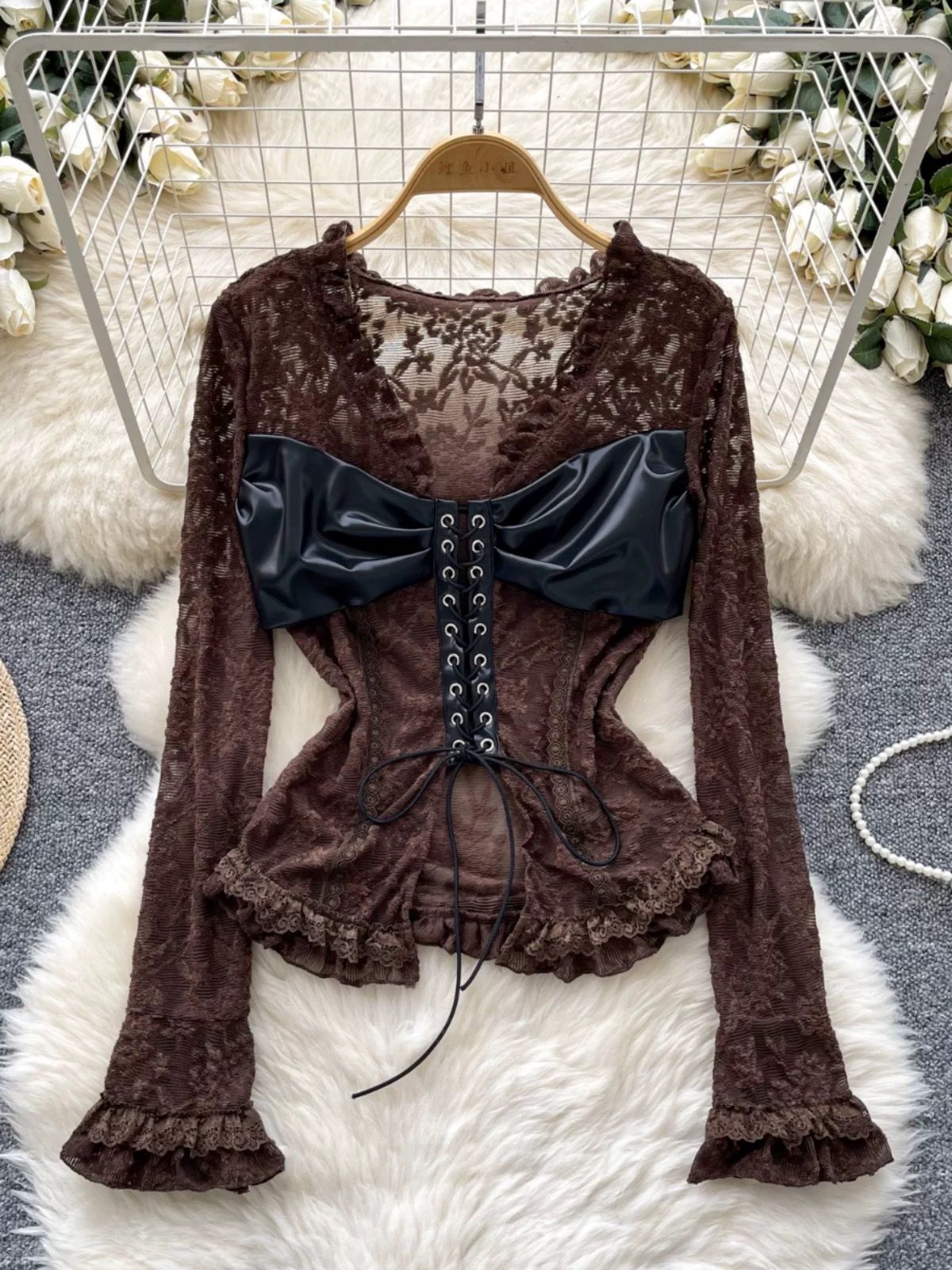 Love you everyday lace top CTO691 image