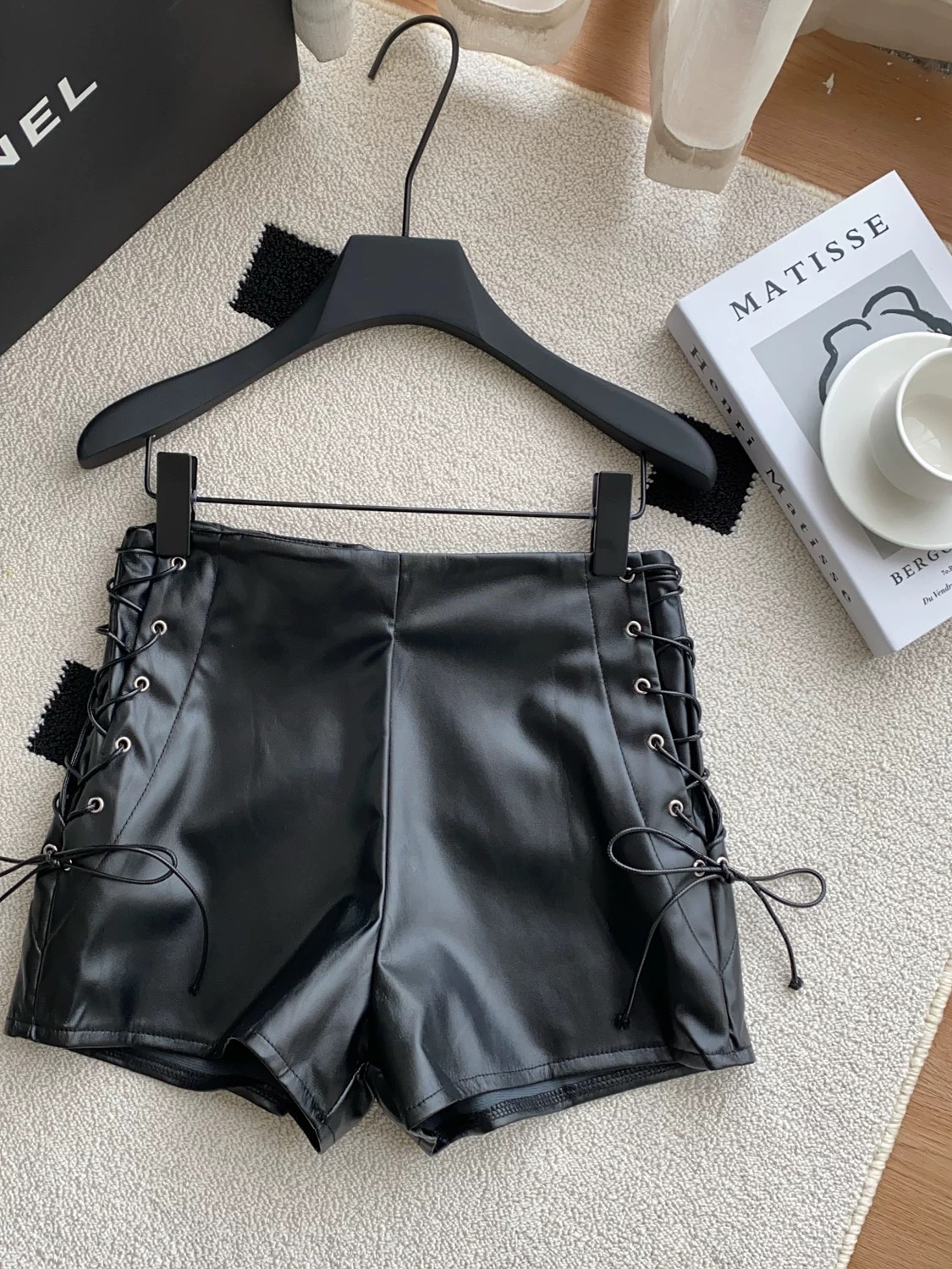 Paislee leather shorts  CP67 image