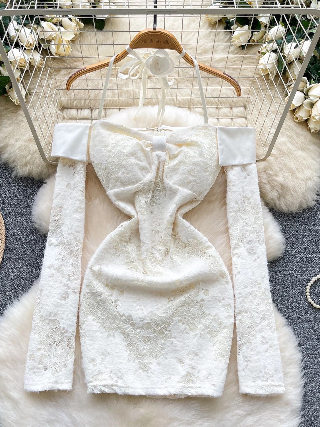 Stranded in paradise lace dress CBC1395 image