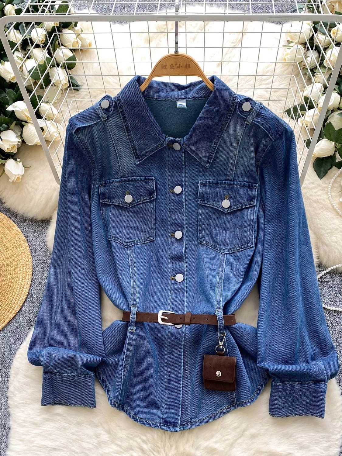 Good times denim top DTO143 image