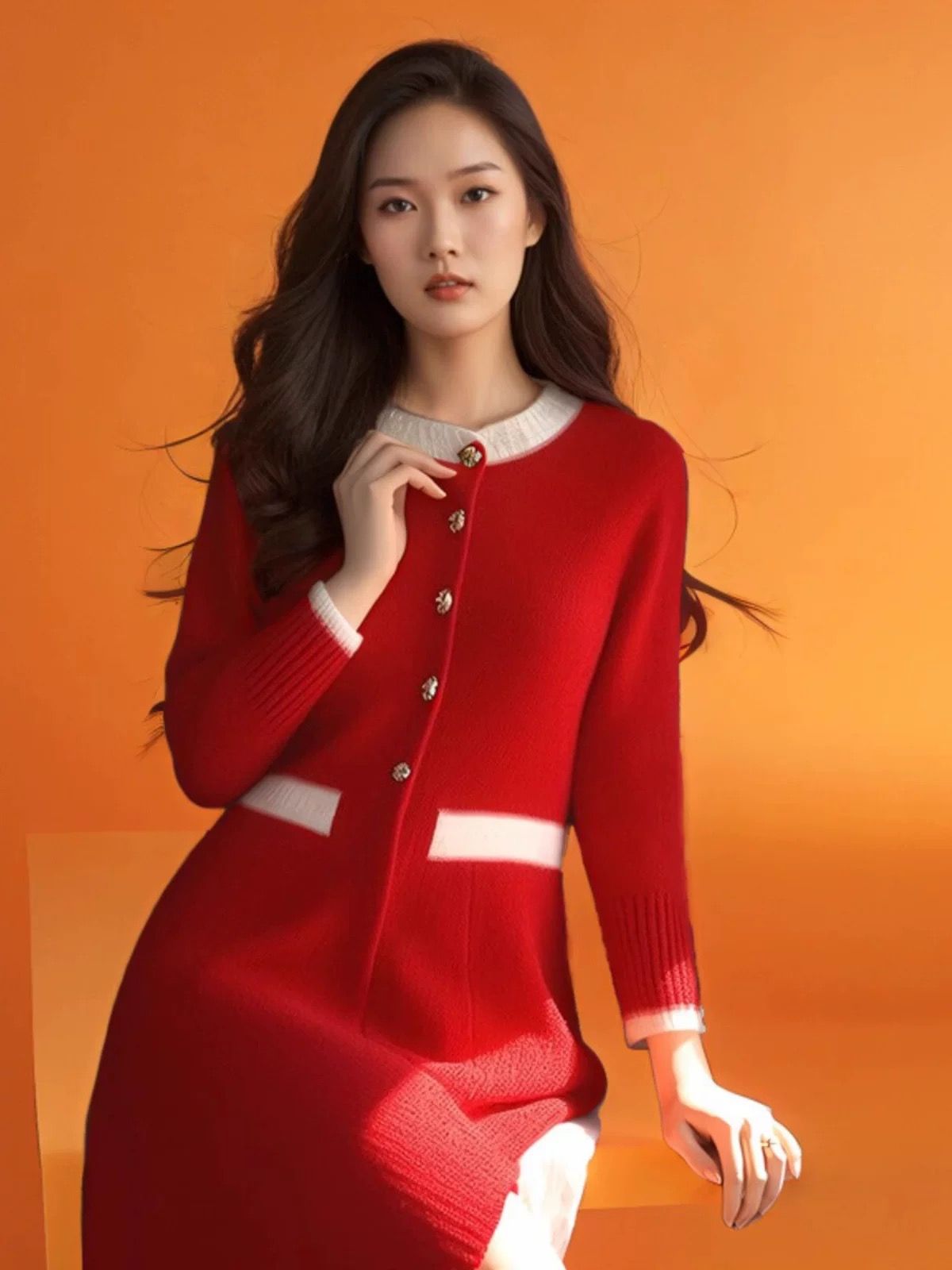 Mid city sweater dress KD354 image