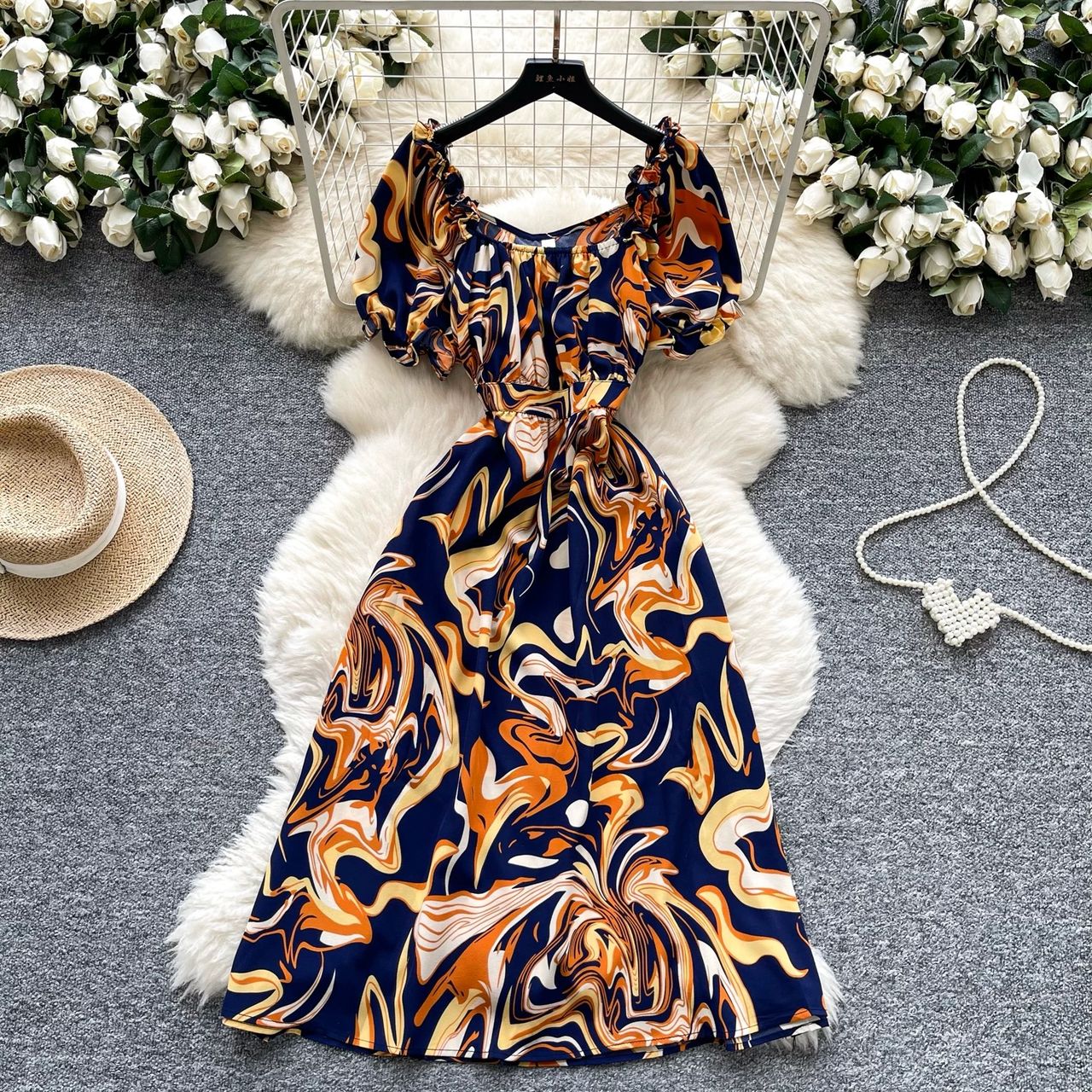 Bound to me print dress CD455 image
