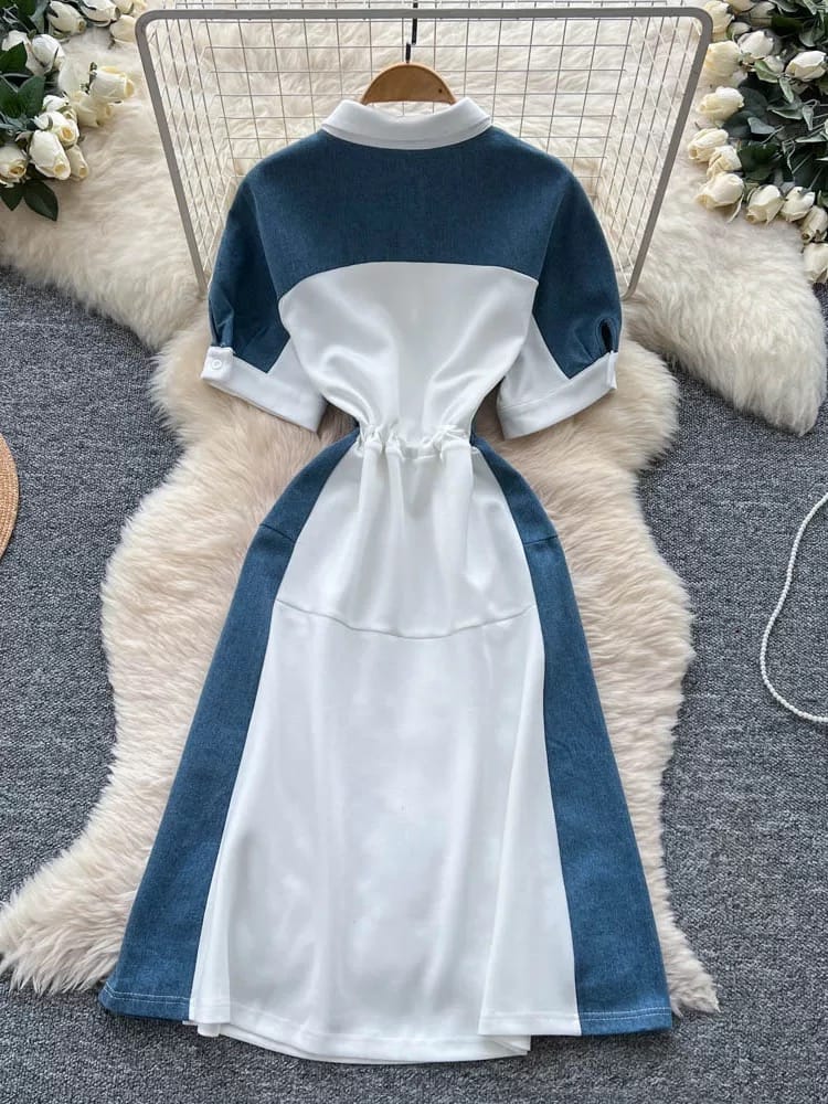 Vibe with me denim dress DD116 image