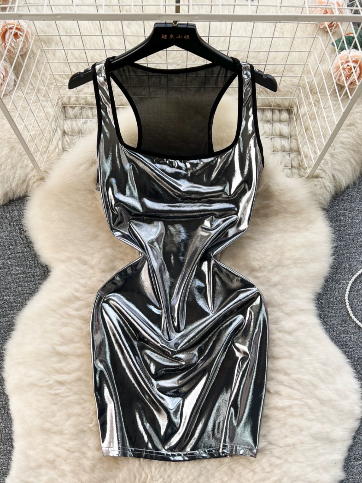 Feels like heaven metallic dress CBC617